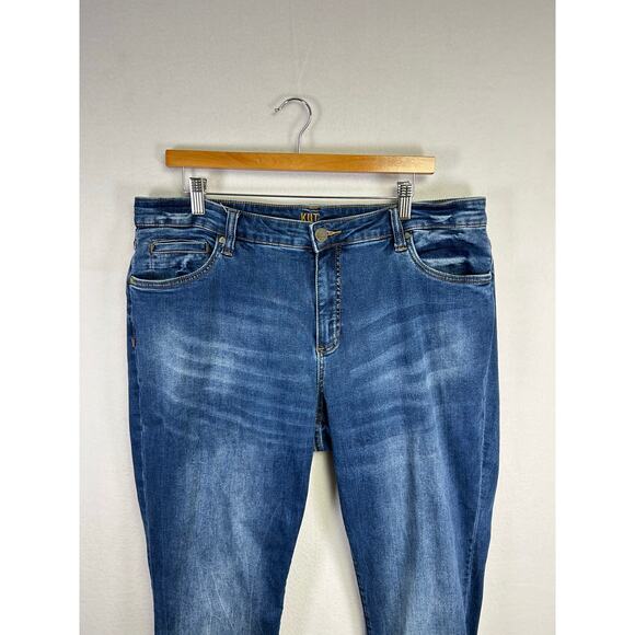 Kut From The Kloth Dark Wash Boyfriend Jeans - Size 16 W Denim Basics - Picture 2 of 13